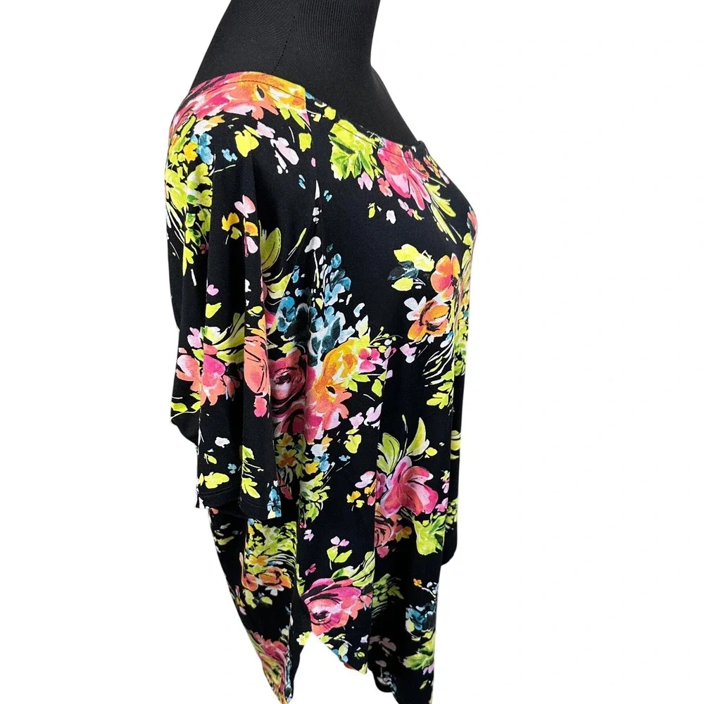 Torrid Super Soft Floral Off Shoulder Tunic Top Plus Size 1X Black Callie - Picture 5 of 12